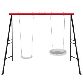 Swing Stand, For Children And Adults, 500 Lbs Heavy-duty Metal A-frame Backyard Swing, For Indoor And Outdoor Use, Red, Stand Only TEMU Can Only Be Li