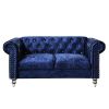 Anina Blue Velvet Loveseat