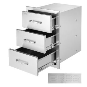 Chest of Drawers 16x21.5x18 inch Stainless Steel 201