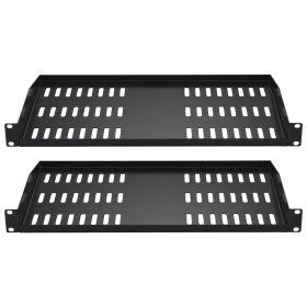 VEVOR 2PCS 1U Server Rack Shelf 10"/254 mm Depth Vented Rack Mount Shelf Tray