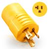 NEMA L5-30P to 5-15/20R RV Generator Adapter MECMO Marine 30 Amp to 110 15 Amp Household Regular Connector