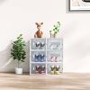 White, Big Size, 6PCS, 36*28*21cm, Shoe Box, Plastic Mesh, Freely Combinable