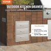 Chest of Drawers 16x21.5x18 inch Stainless Steel 201