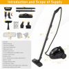 VSC28A Multipurpose Steam Cleaner with 13 Accessories, 1.2L tank Portable Steamer for Floors, Carpet, Windows, Cars and More, ETL Certificated 1500W