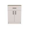 Pantry Cabinet Netal, Kitchen, Ivory / Natural Oak