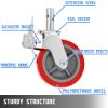VEVOR Scaffolding Wheels Set of 4, 8" - Scaffolding Casters Heavy Duty, 3200 Lbs Per Set - Locking Stem Casters with Brake