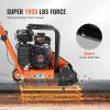 VEVOR Plate Compactor, 2.8 HP 78.5CC Gas Engine 5,250 VPM, 1,920 lbs Force Vibratory Compaction Tamper with 18.7 x 11.8 inch Plate for Walkways