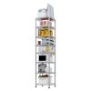 8 tier Heavy Duty Storage Shelves 70.87" H Wire Shelving Unit with Wheels 1344LBS NSF Metal Shelves for Storage Adjustable Garage Storage Rack Pantry