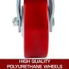 VEVOR Scaffolding Wheels Set of 4, 8" - Scaffolding Casters Heavy Duty, 3200 Lbs Per Set - Locking Stem Casters with Brake