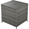 Outdoor 6-Piece All Weather PE Rattan Sofa Set, Garden Patio Wicker Sectional Furniture Set with Adjustable Seat, Storage Box