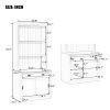 83.4"Tall Bookshelf with LED Lighting, Modern Bookcase with Sliding Doors and Open Shelves,Storage Bookshelf for Living Room,Home Office,White
