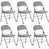 6PCS Plastic Outdoor Folding Chair with 330 lbs Weight Capacity Comfortable Activity Chair - Lightweight Folding Chair for Indoor and Outdoor Dining P