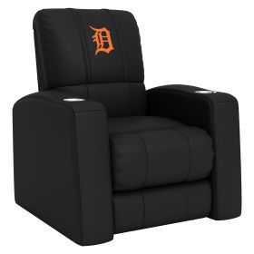 Relax Home Theater Recliner with Detroit Tigers Orange Logo (Material: Commercial Grade Synthetic Leather)