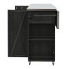 Outdoor Kitchen Island Fir Wood Kitchen Island with Stainless Steel Top, Ample Storage Space, Towel and Spice Racks and a Bottle Opener for Outdoor