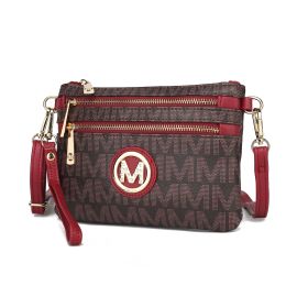 MKF Collection Geneve M Signature Crossbody & Wristlet by Mia k (Color: Red, Material: Polycarbonate)