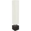 White Rice Paper Floor Lamp with Dark Wood Base