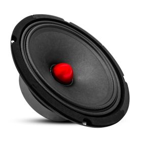 5 CORE 8 Inch Mid Range Bullet Pro Audio Car Speaker Red Aluminium Bullet Loudspeaker 500W Max 8 Ohms - Premium Quality Audio Door Speakers for C (size: Car Audio Speakers 8oHM)