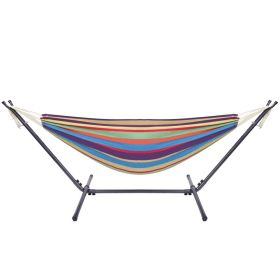 Free shipping  Hammock & Steel Frame Stand Swing Chair Home/Outdoor Backyard Garden Camp Sleep YJ (Type: picture)