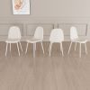 Dining Chairs Set of 4, Modern Accent Chairs with Soft glove suede Fabric Upholstered Seat