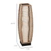 Outsunny Solar Floor Lamp, Outdoor Rattan Garden Lantern Pathway Light & Decorative Driveway Lighting with Auto On/Off LED Lights for Porch, Yard