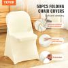 VEVOR Stretch Spandex Folding Chair Covers, Universal Fitted Chair Cover, Removable Washable Protective Slipcovers, for Wedding, Holiday, Banquet