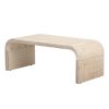 Minimalist Coffee Table with Curved Art Deco Design for Living Room or Dining Room