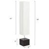 White Rice Paper Floor Lamp with Dark Wood Base