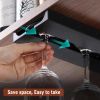 2 Pack Wine Glass Holder Under Shelf or Cabinet Punch-free Wine Glass Rack